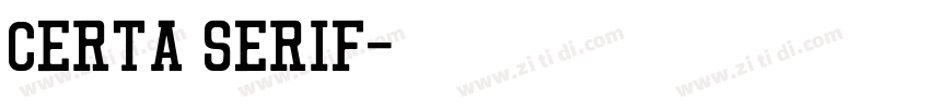 Certa Serif字体转换